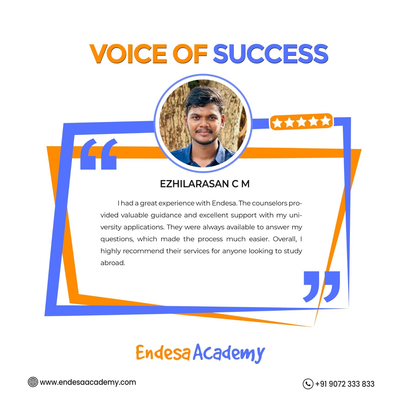 Ezhilarasan Testimonial